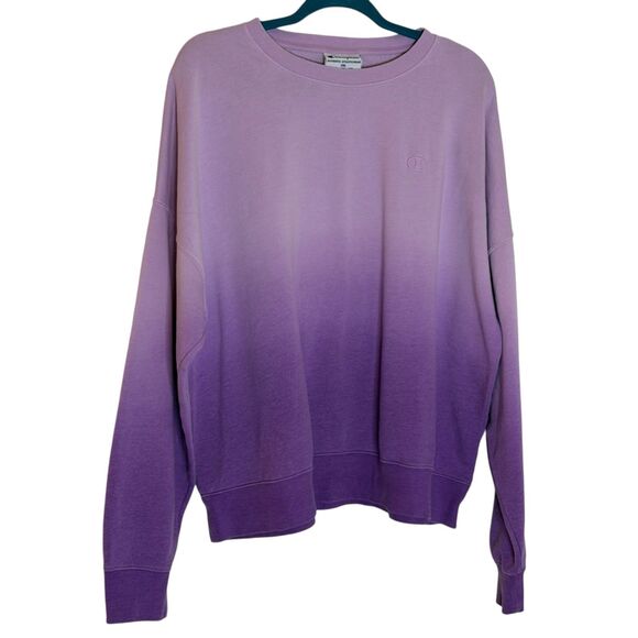 Champion Hombre Sweatshirt Fleece Top Shirt Blouse Purple 2XL - Picture 1 of 7